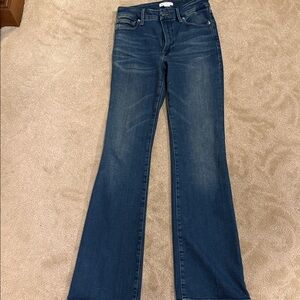 Good American Dark Blue Flare Jeans